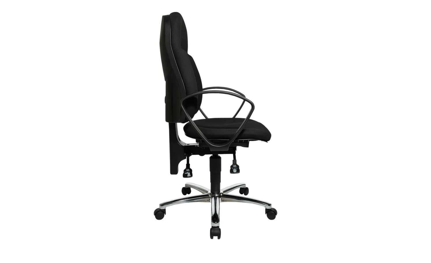 Bürodrehstuhl mit Armlehnen Sitness Basic100 | Schwarz 4 Bürodrehstuhl mit Armlehnen Sitness Basic100 | Schwarz – Bild 2