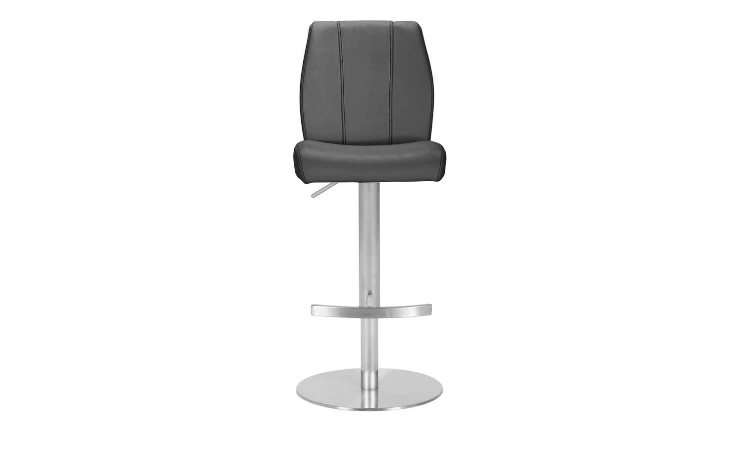 Barstuhl Marta | Grau Rund nach innen gewölbter Sitz 4 Barstuhl Marta | Grau Rund nach innen gewölbter Sitz – Bild 2