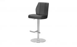 Barstuhl Marta | Grau Rund nach innen gewölbter Sitz