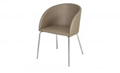 now! by hülsta Schalenstuhl S 19-2 | 4-Fuß-Gestell Taupe