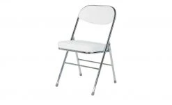 Klappstuhl Kunstleder Chrom Florian | weiß