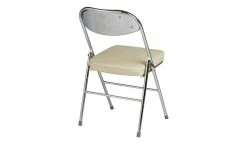 Klappstuhl Kunstleder Chrom Florian | Beige -SitzWerk Verkaufsgeschäft 11303837 5 201901221117