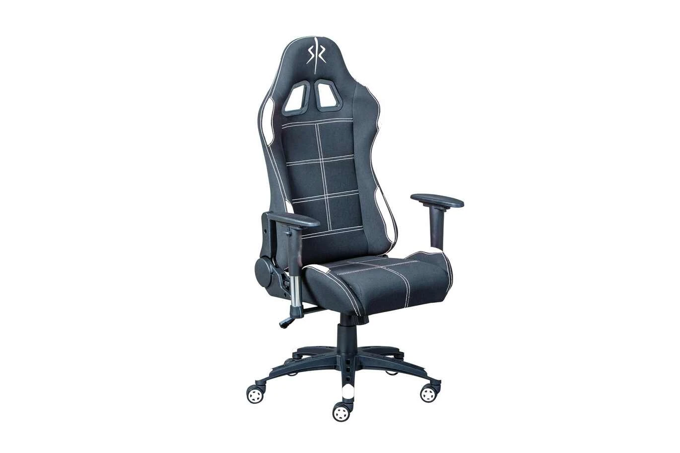 Drehstuhl Gaming White | Schwarz/ Absetzung weiß 4 Drehstuhl Gaming White | Schwarz/ Absetzung weiß – Bild 2