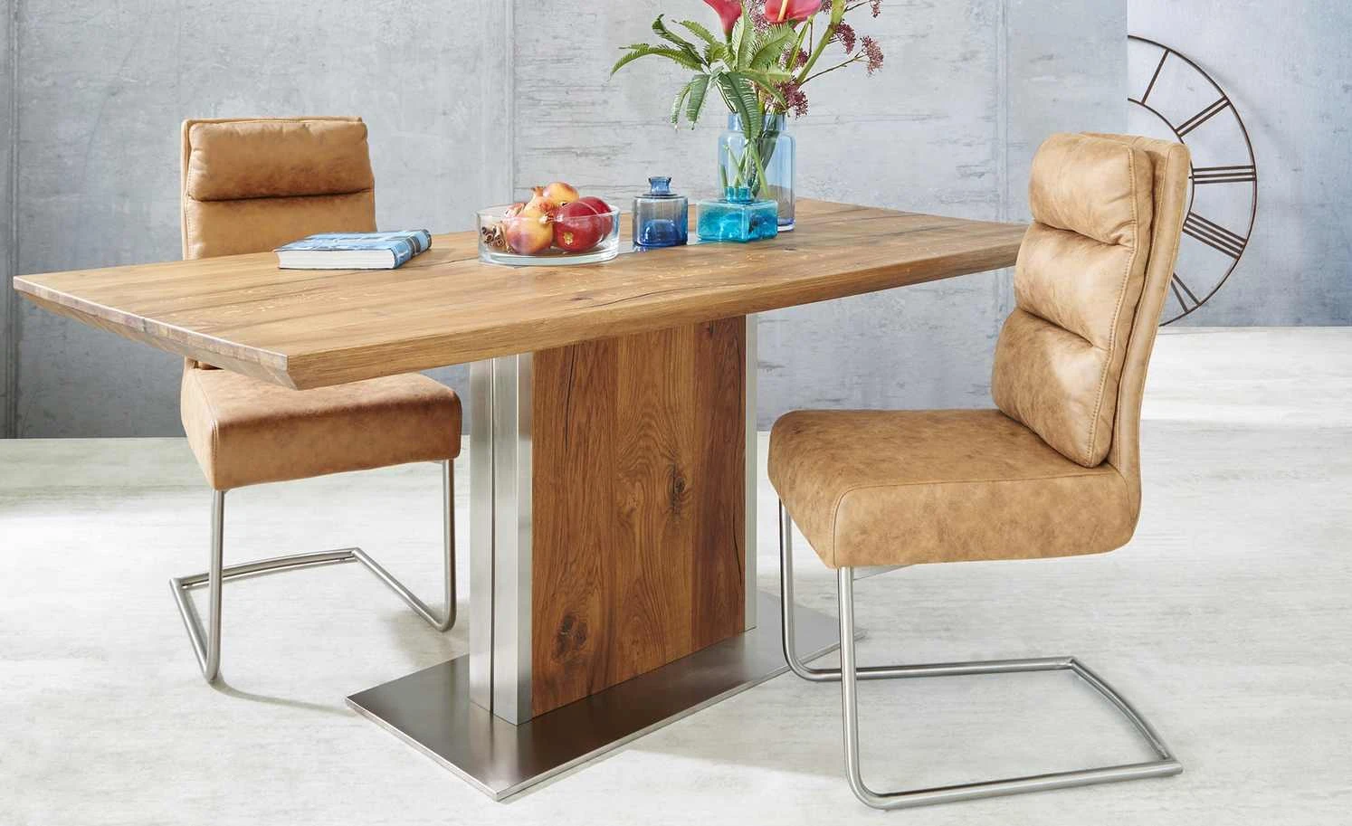 Schwingstuhl Tamme | Cognac-Braun silberfarben 7 Schwingstuhl Tamme | Cognac-Braun silberfarben – Bild 5