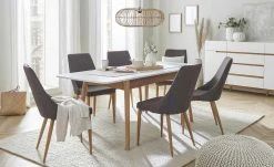 Stuhl Howard | Dunkelgrau / Buche (Nachbildung)