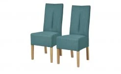 Polsterstuhl 2er Set Buche petrol Marc