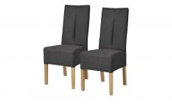 Polsterstuhl 2er Set Buche graubraun Marc