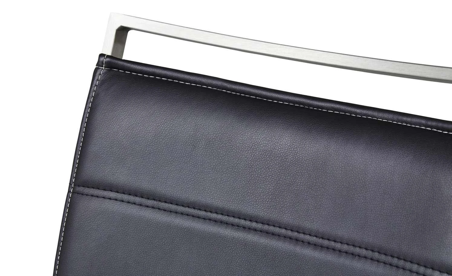 uno Kunstleder-Freischwinger Edita | Schwarz 11 uno Kunstleder-Freischwinger Edita | Schwarz – Bild 9