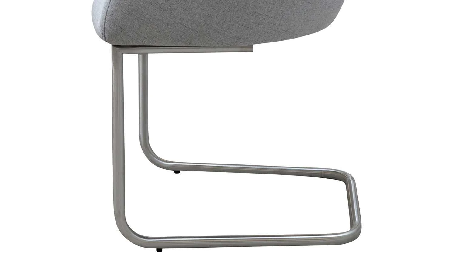 Woodford Polsterstuhl mit Armlehne Vilo | Silbergrau Freischwinger – Edelstahl 5 Woodford Polsterstuhl mit Armlehne Vilo | Silbergrau Freischwinger – Edelstahl – Bild 3