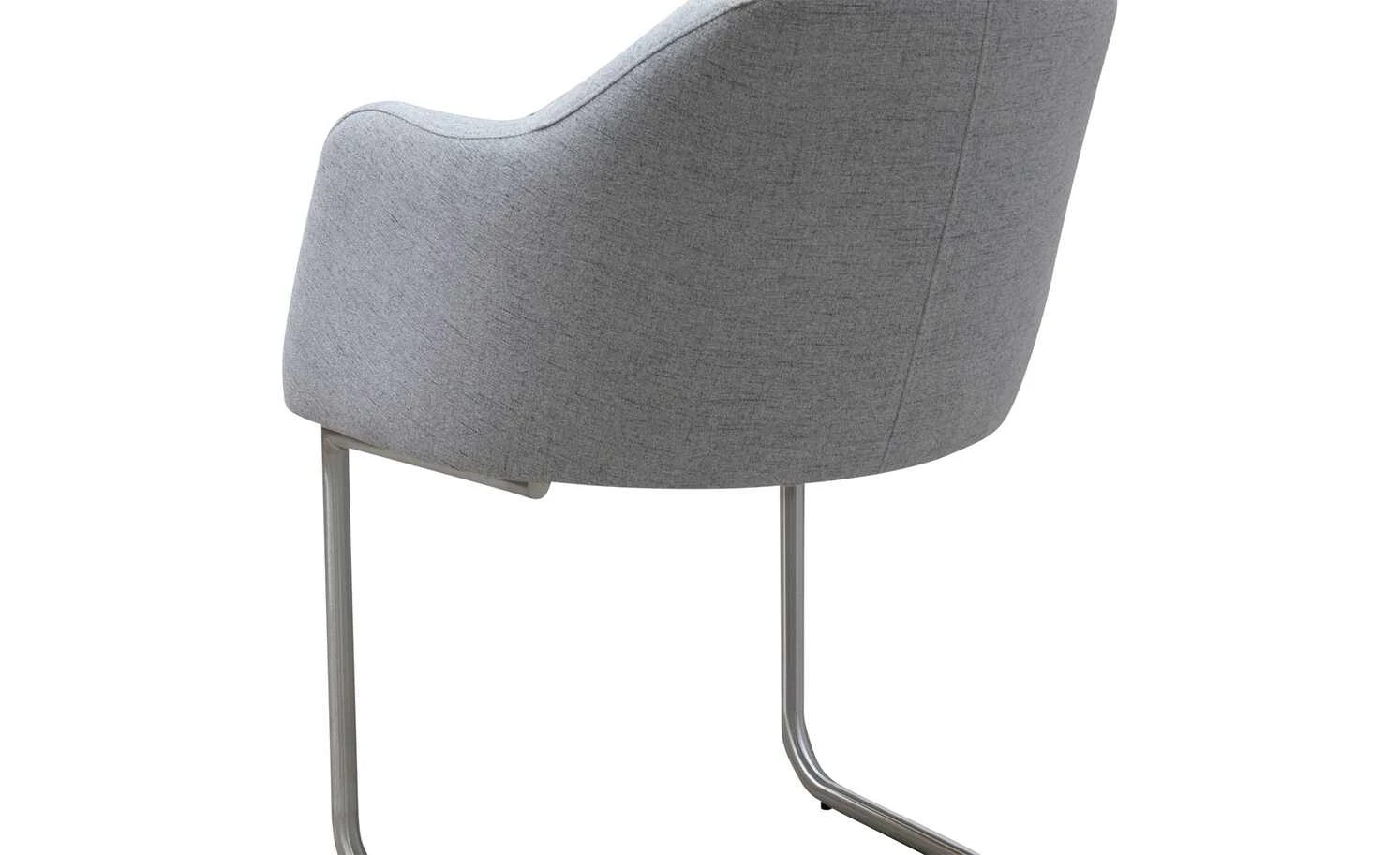 Woodford Polsterstuhl mit Armlehne Vilo | Silbergrau Freischwinger – Edelstahl 6 Woodford Polsterstuhl mit Armlehne Vilo | Silbergrau Freischwinger – Edelstahl – Bild 4