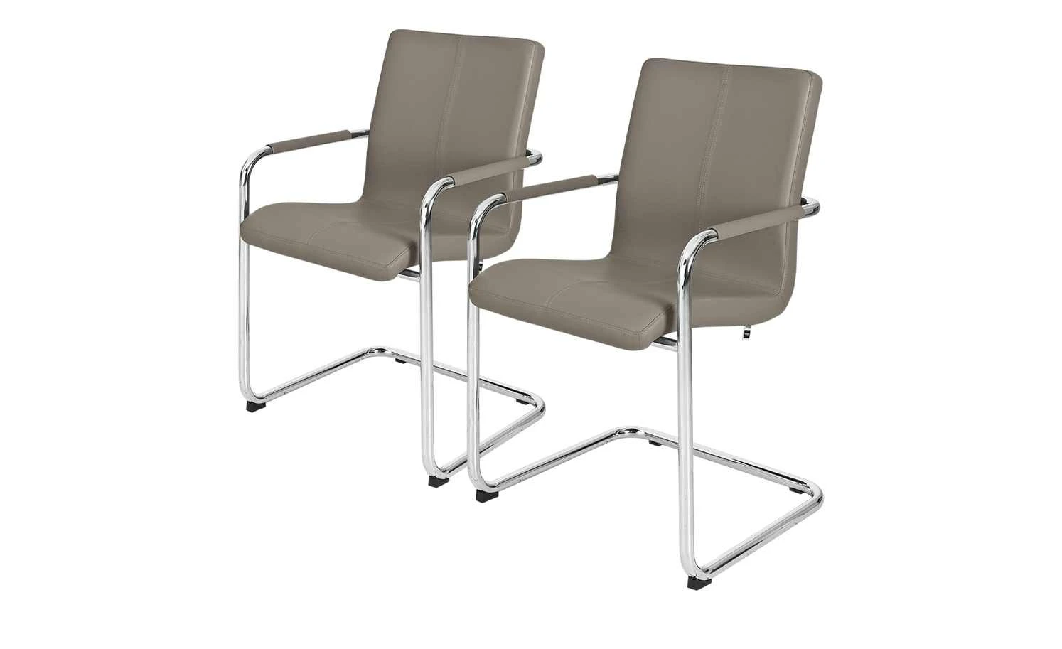 now! by hülsta Freischwinger, 2er-Set Now! Dining S 17 | Taupe 2 Stühle 3 now! by hülsta Freischwinger, 2er-Set Now! Dining S 17 | Taupe 2 Stühle