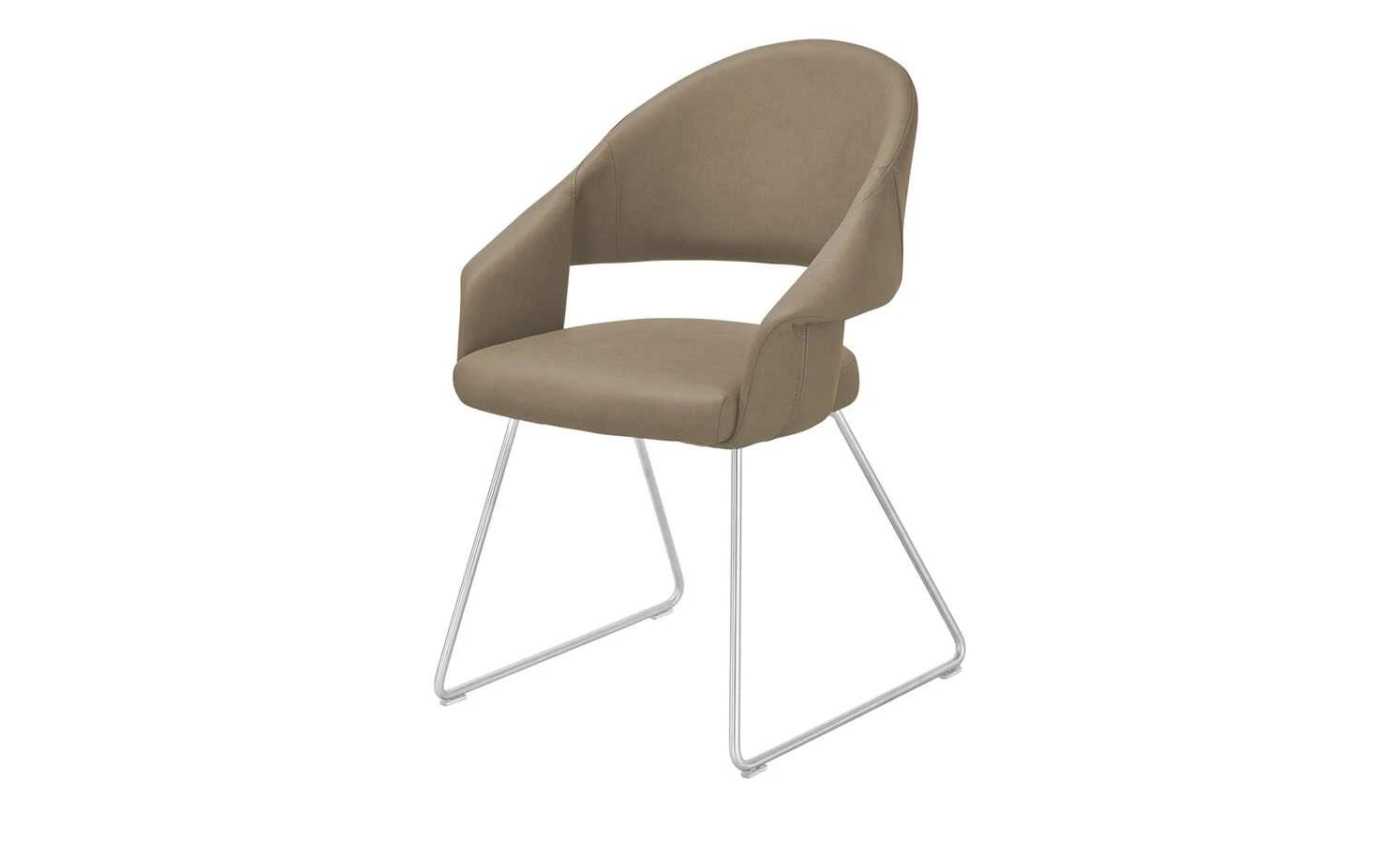 uno Kufenstuhl Lena | Taupe Edelstahl 4 uno Kufenstuhl Lena | Taupe Edelstahl – Bild 2