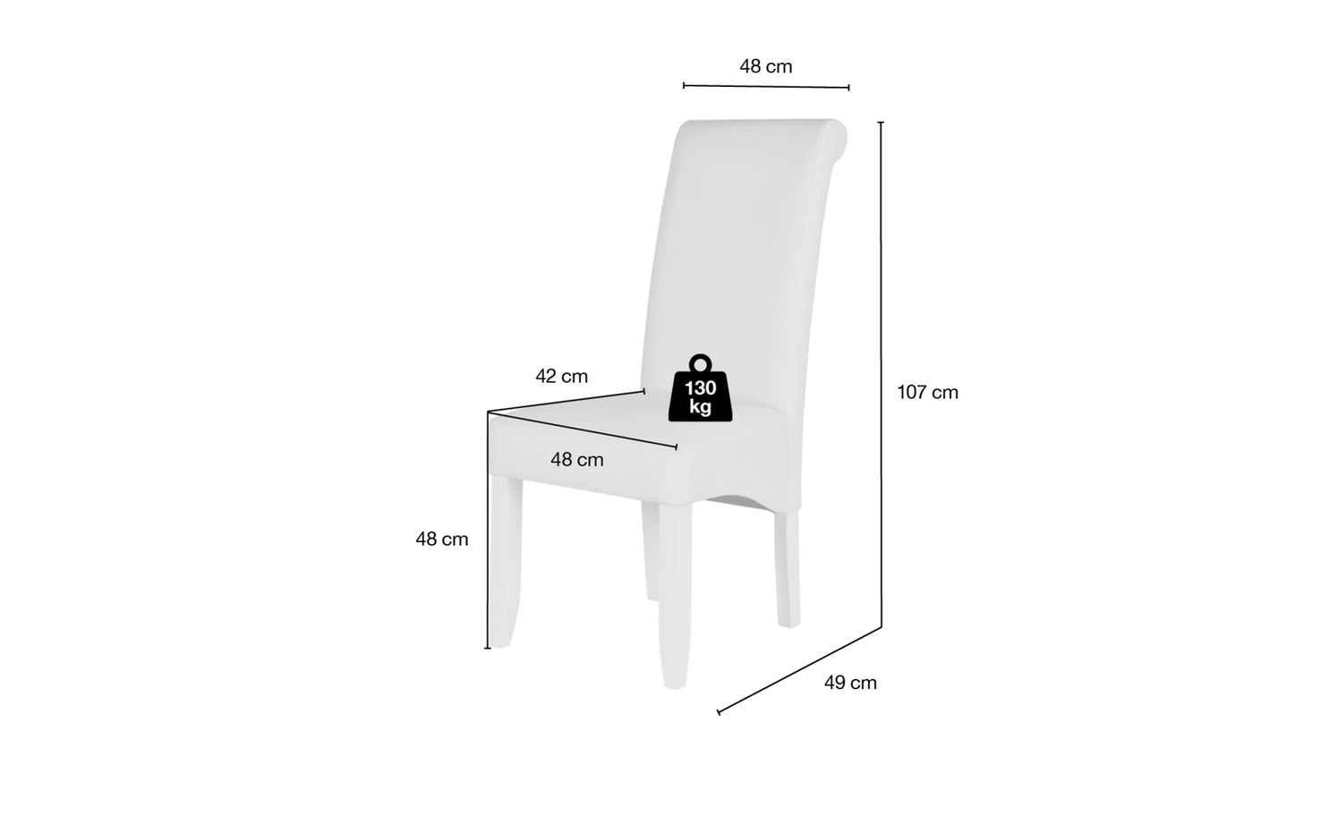 Polsterstuhl Gasparo | Weiß 10 Polsterstuhl Gasparo | Weiß – Bild 8