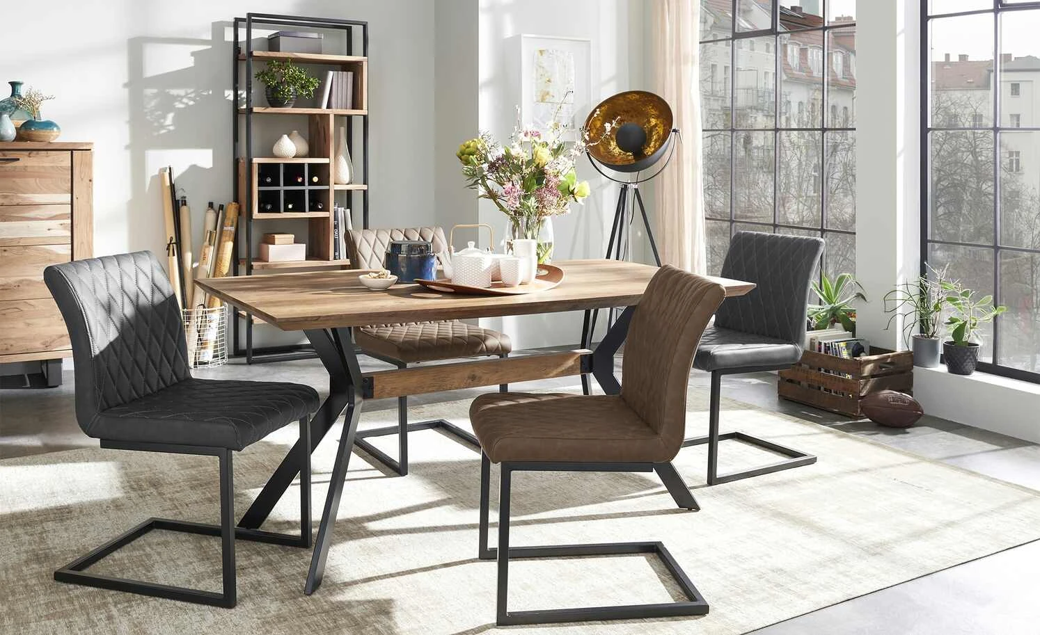 uno Kunstleder-Freischwinger Lisa | Braun Nein 4 uno Kunstleder-Freischwinger Lisa | Braun Nein – Bild 2