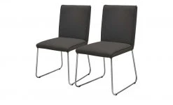 now! by hülsta Stuhl, 2er-Set S 21 | Anthrazit 2 Stühle