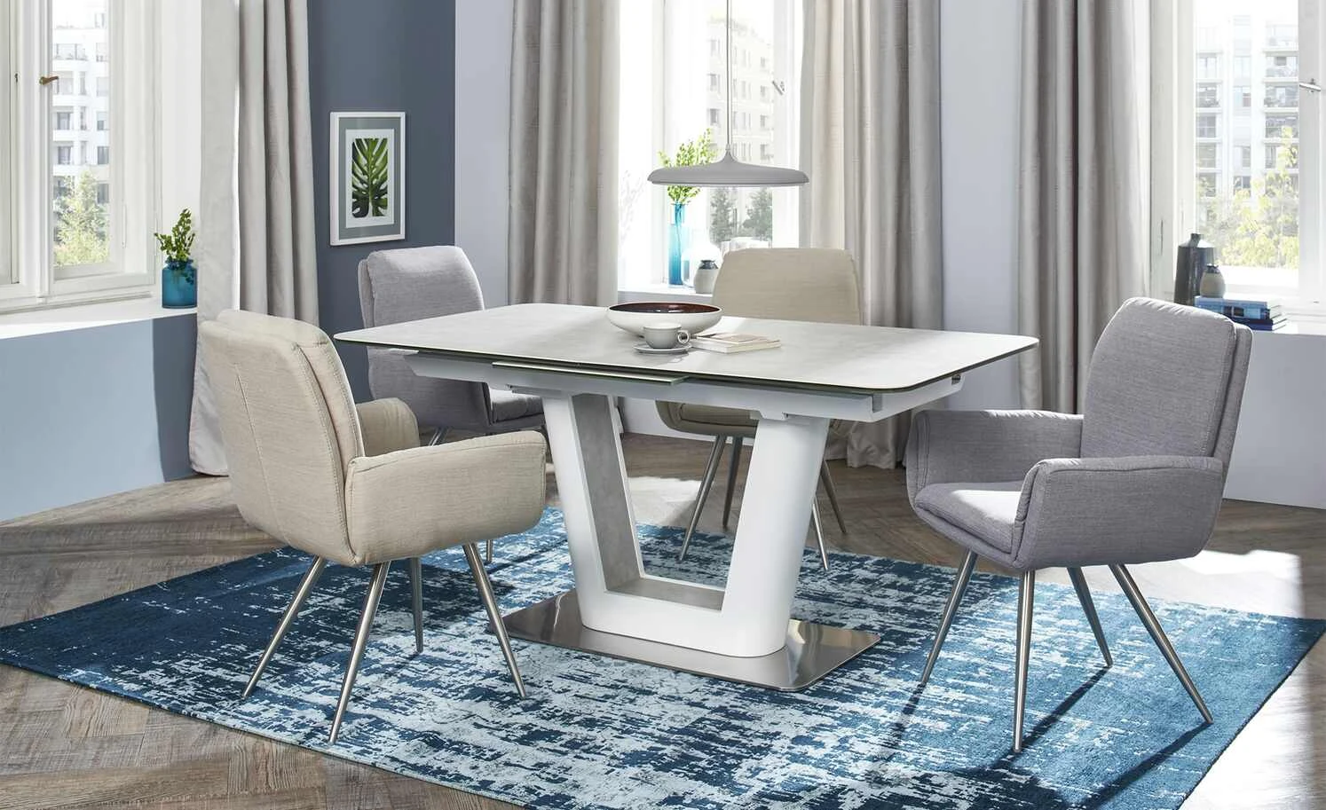 uno Polsterstuhl mit Armlehne Ilka | Grau 4 uno Polsterstuhl mit Armlehne Ilka | Grau – Bild 2