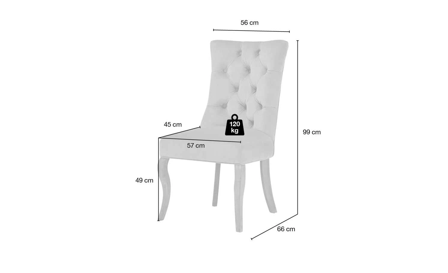 Collection by citamaass Polsterstuhl Felicita | Grau ohne Armlehne 17 Collection by citamaass Polsterstuhl Felicita | Grau ohne Armlehne – Bild 15