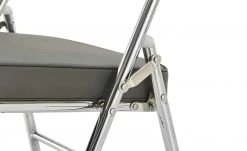 Klappstuhl Kunstleder Chrom Florian | Grau -SitzWerk Verkaufsgeschäft 13306324 2 201905092033