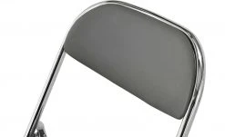 Klappstuhl Kunstleder Chrom Florian | Grau -SitzWerk Verkaufsgeschäft 13306324 3 201905092033