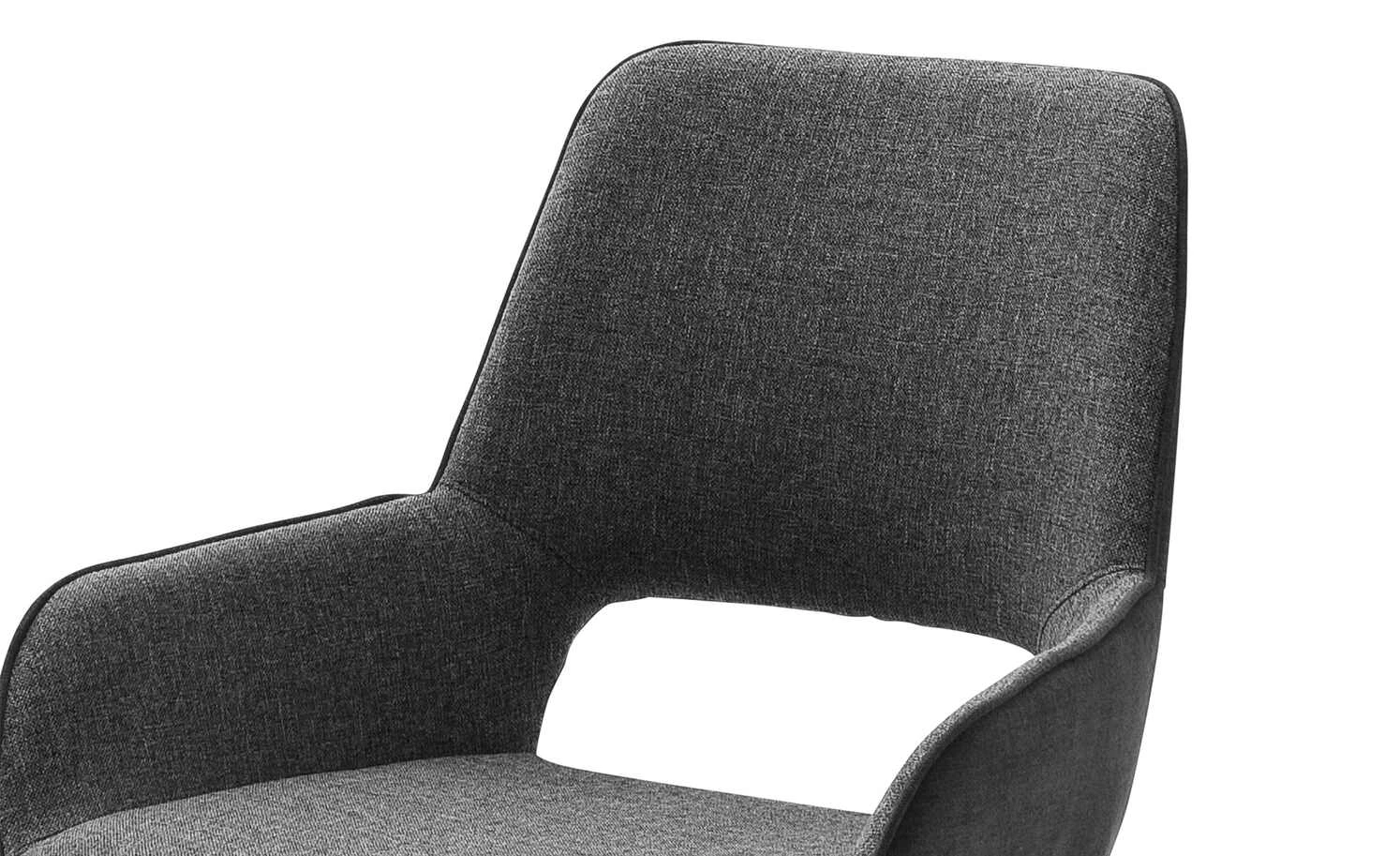 Polsterstuhl mit Armlehne Paula | Charcoal (Grau) Nein 5 Polsterstuhl mit Armlehne Paula | Charcoal (Grau) Nein – Bild 3