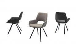 Polsterstuhl mit Armlehne Paula | Charcoal (Grau) Nein