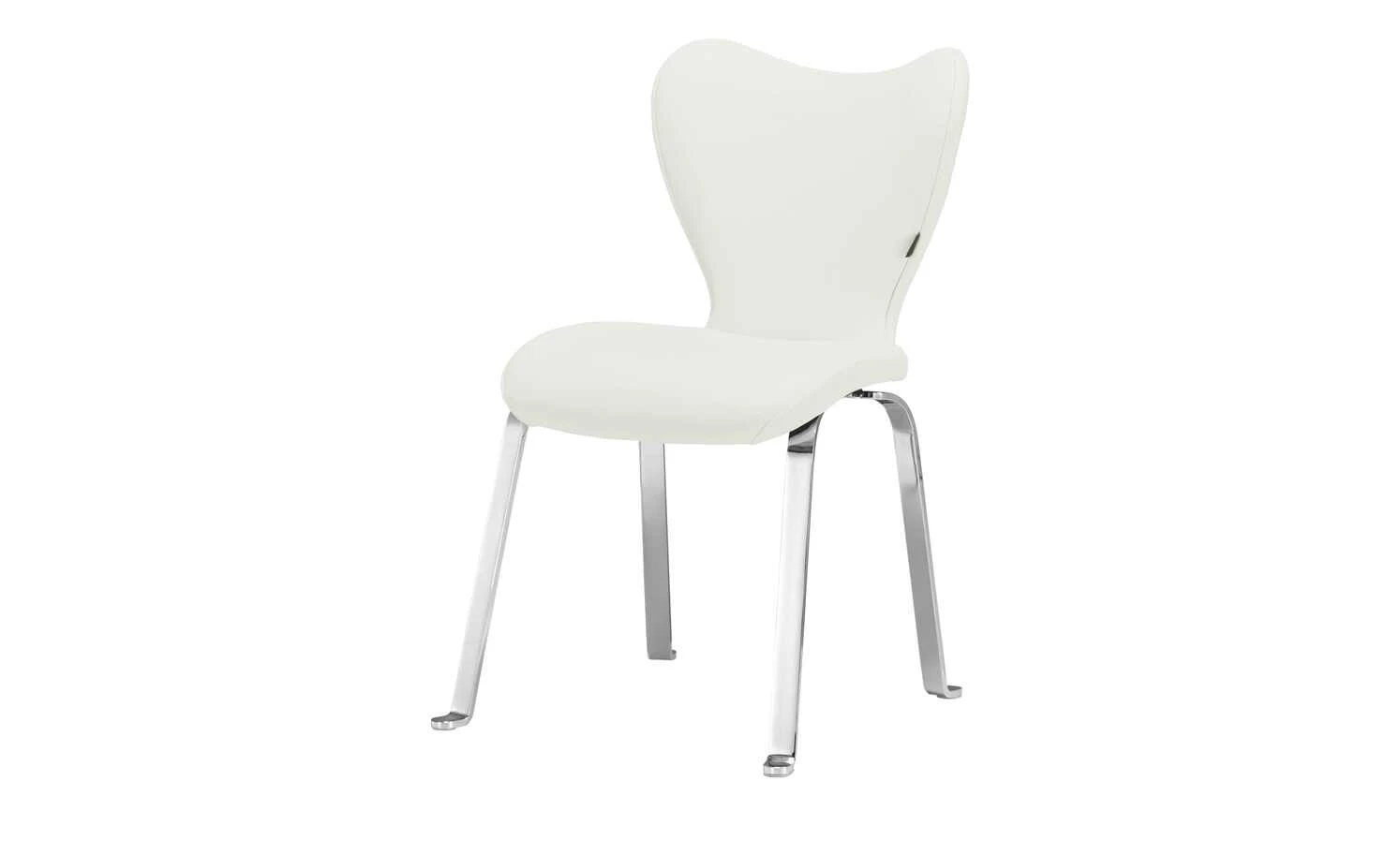 JOOP! Leder Dinner-Stuhl Lounge | Wolke (Weiß) 4-Fußstuhl 4 JOOP! Leder Dinner-Stuhl Lounge | Wolke (Weiß) 4-Fußstuhl – Bild 2