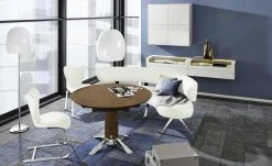 JOOP! Leder-Schwingstuhl Lounge | Wolke (Weiß) Schwingstuhl