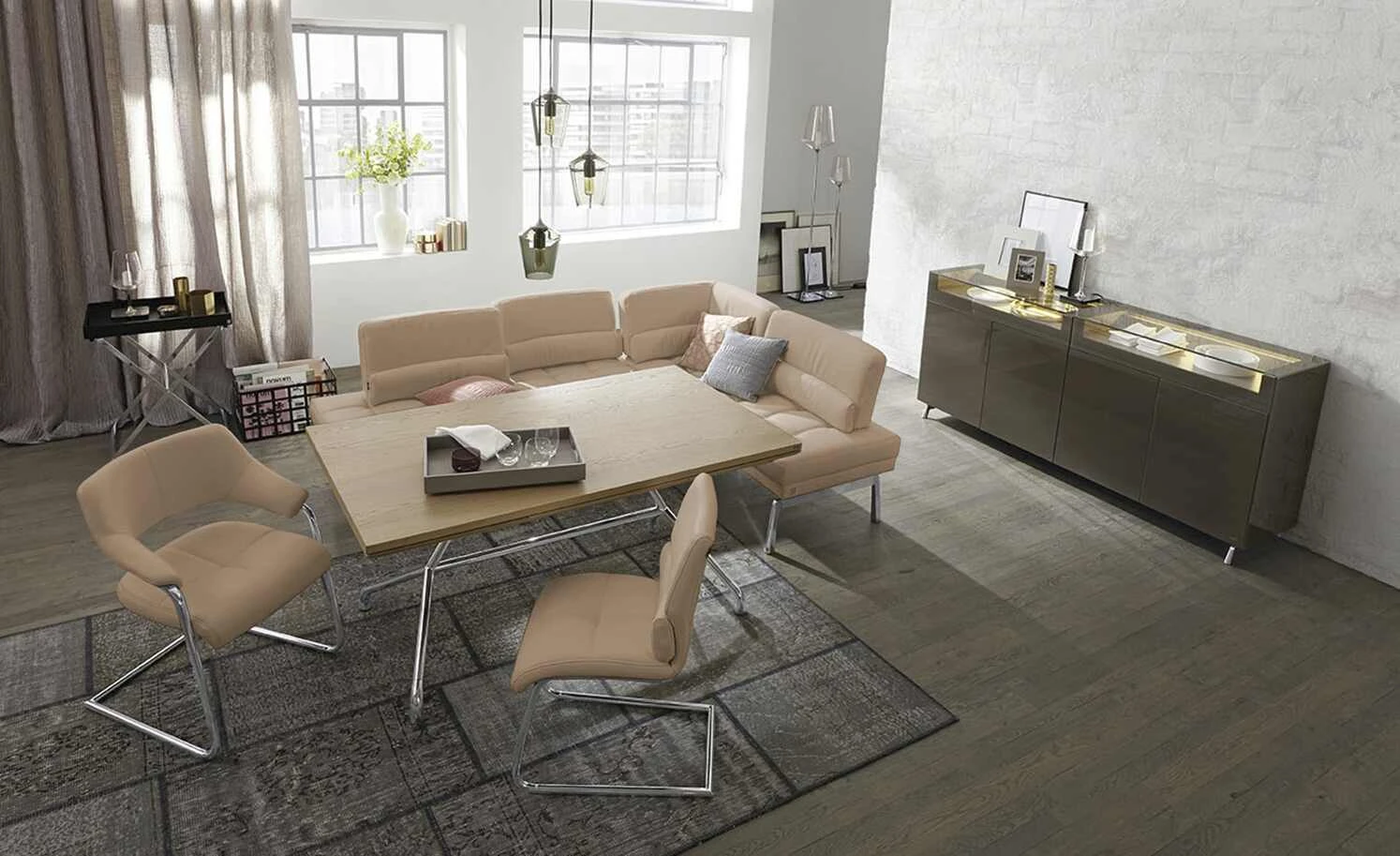 JOOP! Leder-Schwingstuhl Loft | Earth (Hellbraun) 3 JOOP! Leder-Schwingstuhl Loft | Earth (Hellbraun)