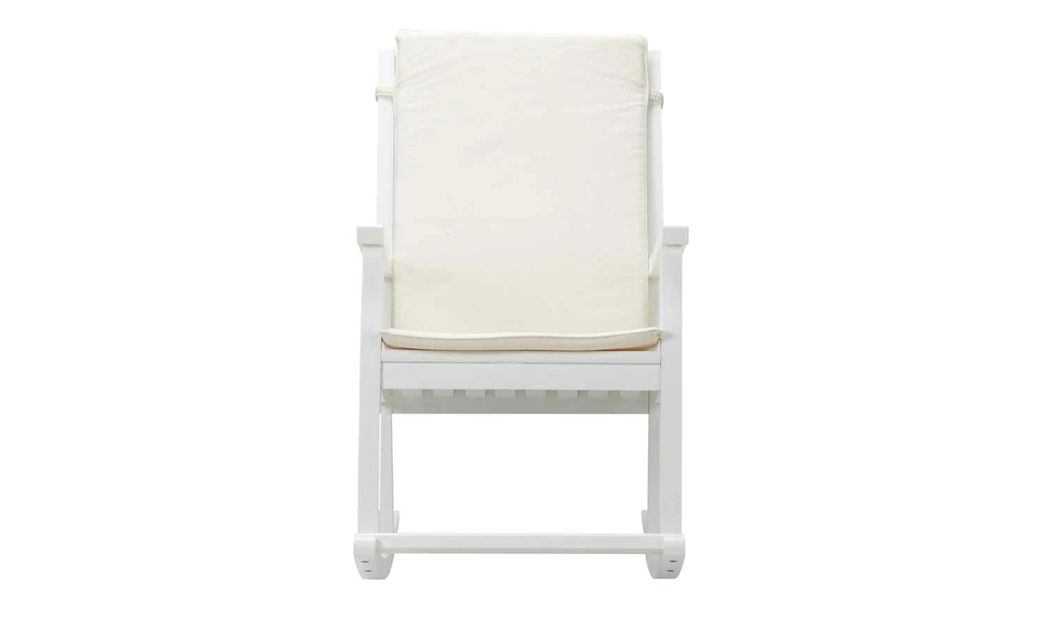 Schaukelstuhl aus Akazienholz Tobi | Weiß 7 Schaukelstuhl aus Akazienholz Tobi | Weiß – Bild 5