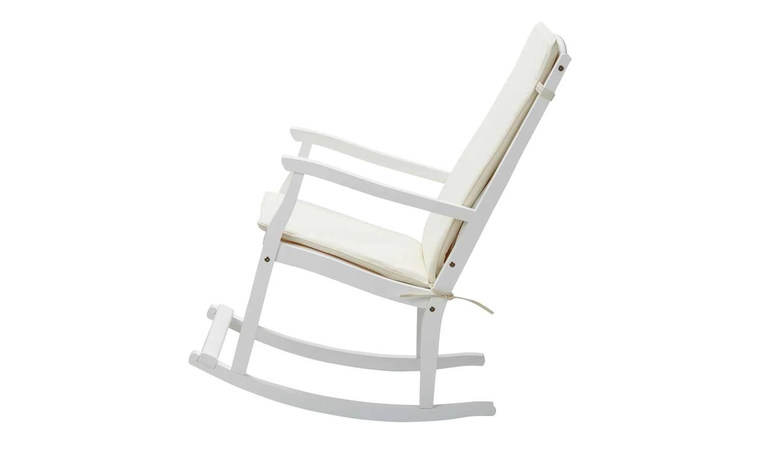 Schaukelstuhl aus Akazienholz Tobi | Weiß 14 Schaukelstuhl aus Akazienholz Tobi | Weiß – Bild 12
