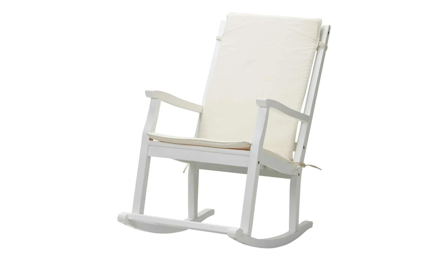 Schaukelstuhl aus Akazienholz Tobi | Weiß 6 Schaukelstuhl aus Akazienholz Tobi | Weiß – Bild 4