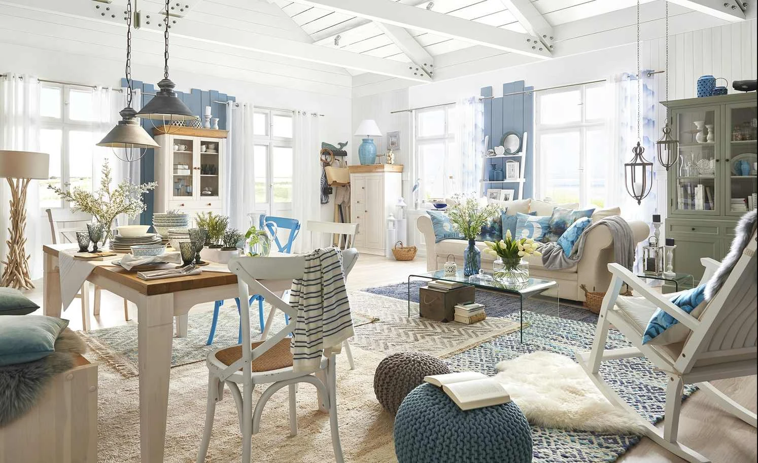 Schaukelstuhl aus Akazienholz Tobi | Weiß 4 Schaukelstuhl aus Akazienholz Tobi | Weiß – Bild 2