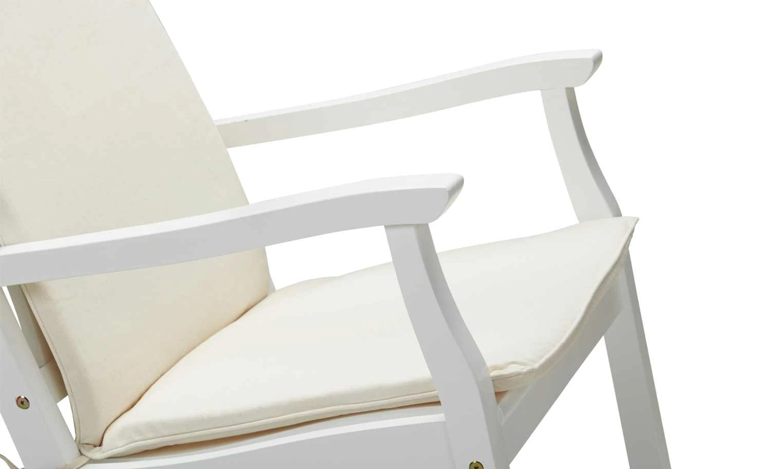 Schaukelstuhl aus Akazienholz Tobi | Weiß 11 Schaukelstuhl aus Akazienholz Tobi | Weiß – Bild 9