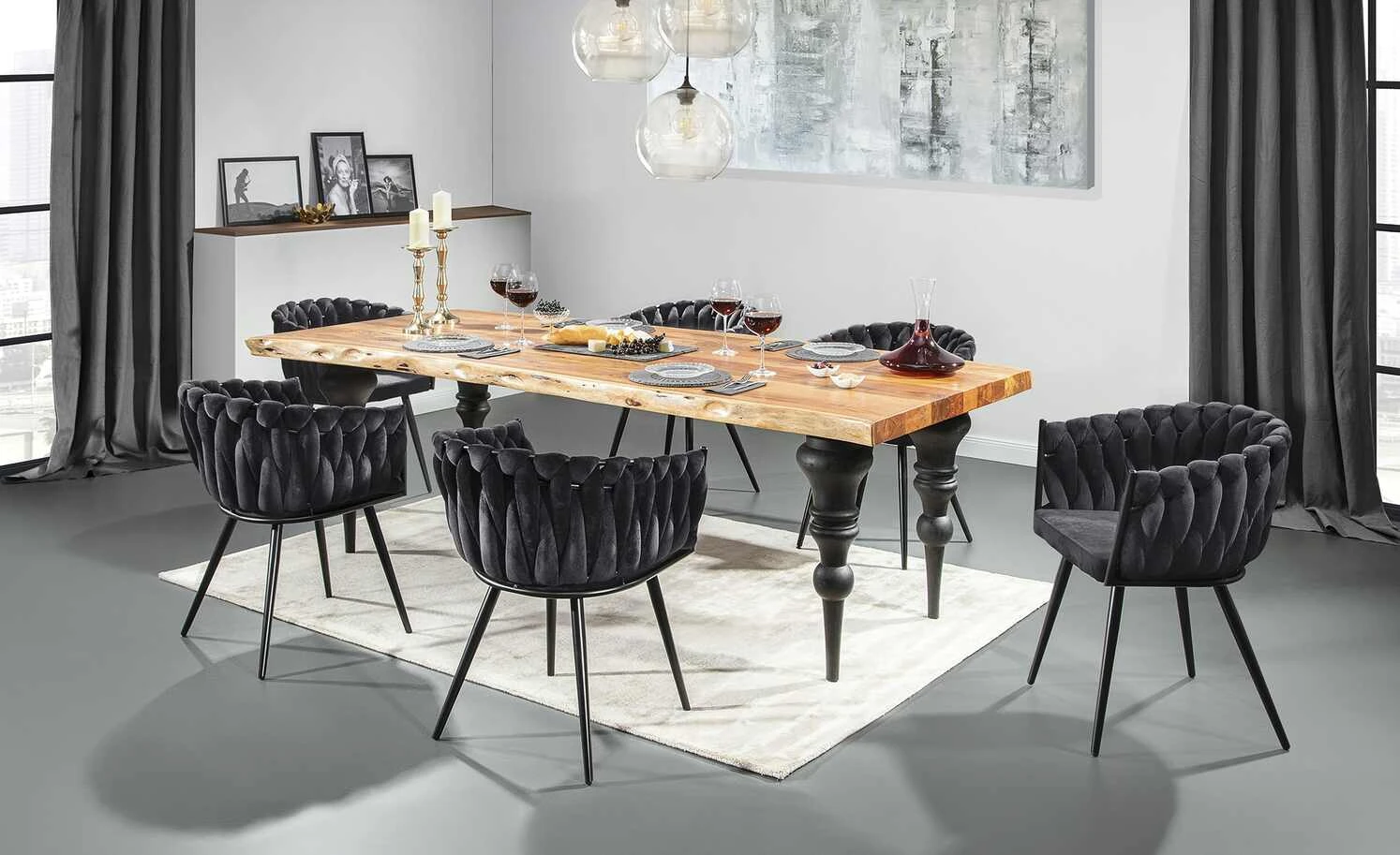 Polsterstuhl Weave | Anthrazit 4 Polsterstuhl Weave | Anthrazit – Bild 2