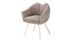 Berger & Rath Polsterstuhl mit Armlehne Lanx | Hellbraun Cremeweiß