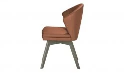 Berger & Rath Leder-Polsterstuhl Arcu | Cognac (Orange - Braun) Londra (Hellgrau) -SitzWerk Verkaufsgeschäft 14302315 2 202101262257