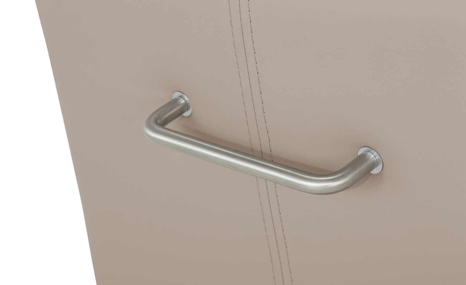 Woodford Kunstleder-Freischwinger mit Griff Levi | Schlamm (Beige) 5 Woodford Kunstleder-Freischwinger mit Griff Levi | Schlamm (Beige) – Bild 3