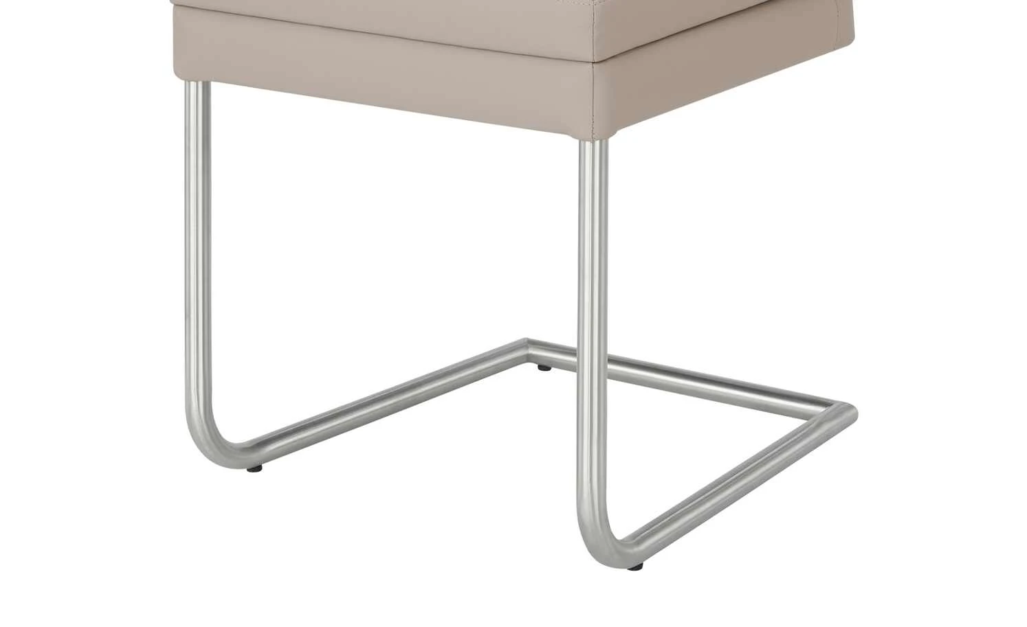 Woodford Kunstleder-Freischwinger mit Griff Levi | Schlamm (Beige) 6 Woodford Kunstleder-Freischwinger mit Griff Levi | Schlamm (Beige) – Bild 4