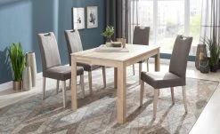 Woodford Polsterstuhl mit Griff Gabi 4 | Taupe (Beige) Eiche Sonoma