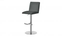 Barstuhl Elena | Grau Rund nach außen gewölbter Sitz