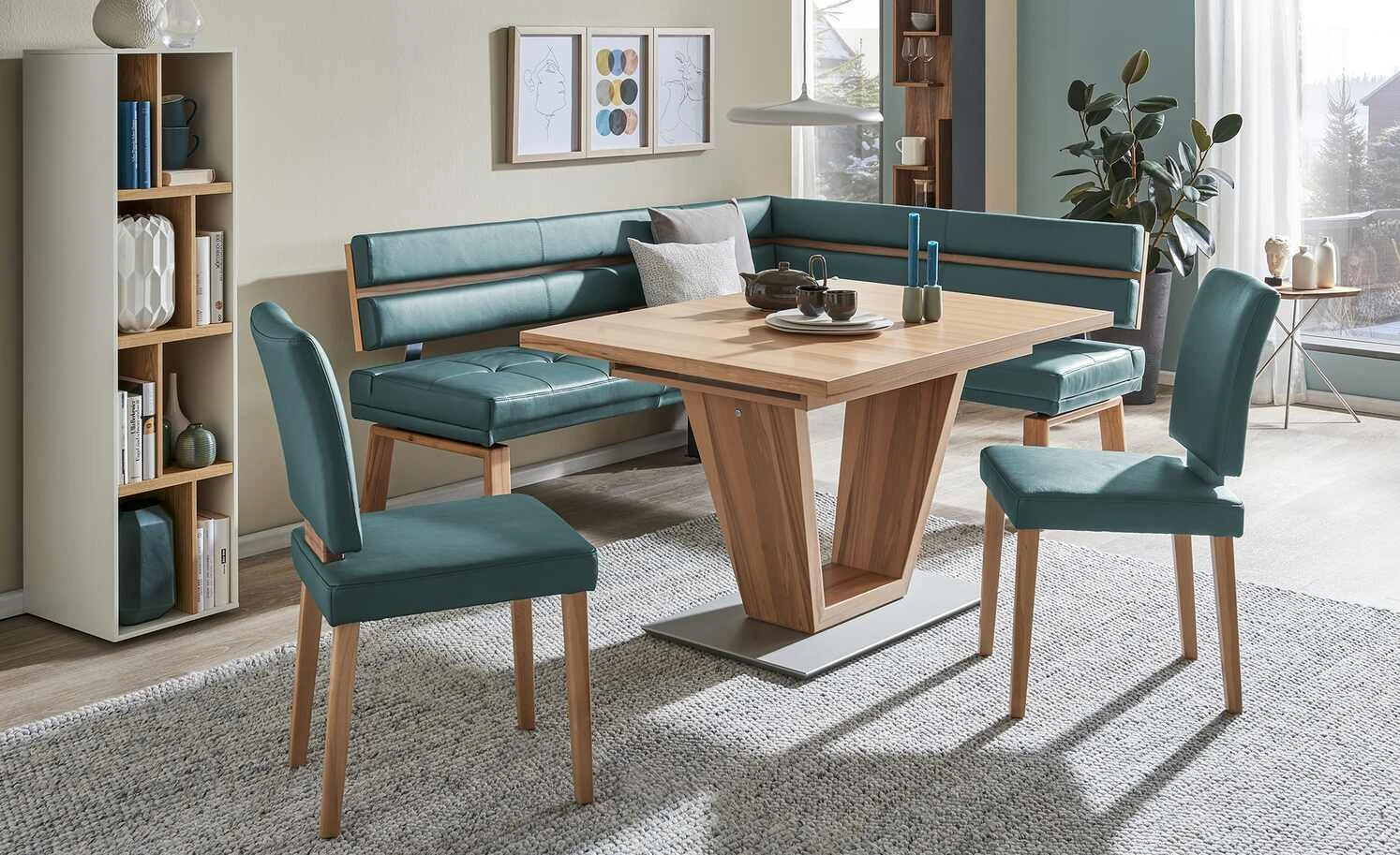 Leder-Polsterstuhl Canto III | Topas (Blau) 3 Leder-Polsterstuhl Canto III | Topas (Blau)