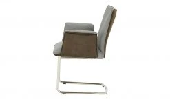 Wohnwert Polsterstuhl mit Armlehne Scandio | Steel (Hellgrau) / Dunkelbraun -SitzWerk Verkaufsgeschäft 14306263 9 202011302238