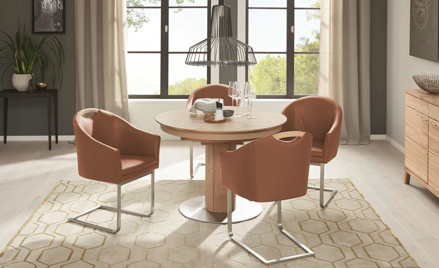 Wohnwert Leder-Schwingstuhl Jalto | Cognacbraun Ja 3 Wohnwert Leder-Schwingstuhl Jalto | Cognacbraun Ja