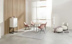 JOOP! Chenille-Schalenstuhl Wires | Rose