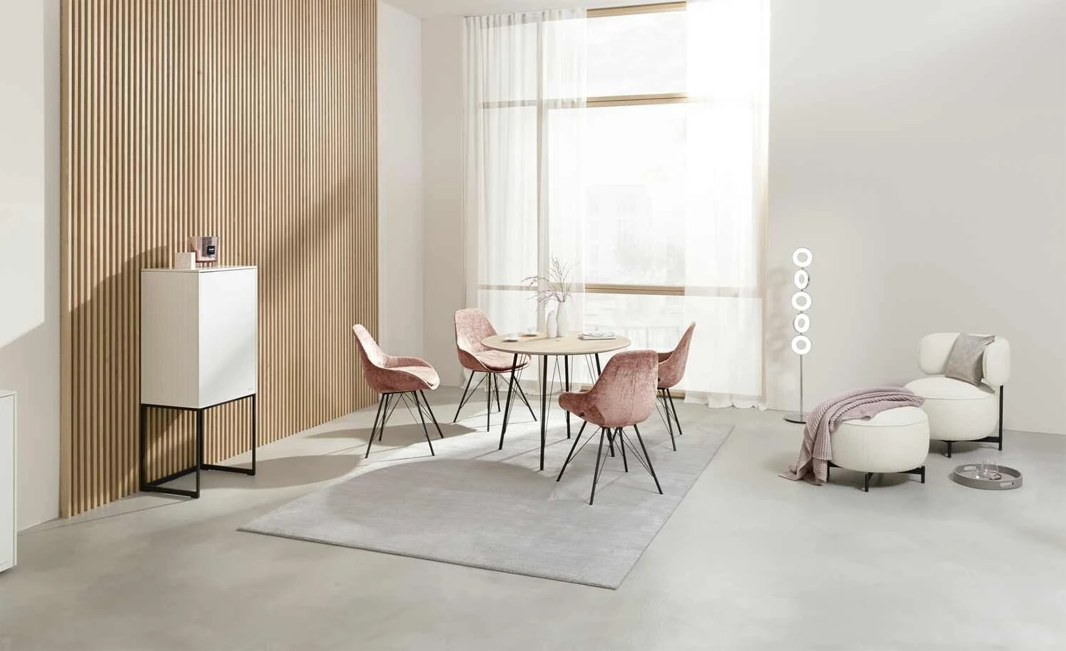 JOOP! Chenille-Schalenstuhl Wires | Rose 3 JOOP! Chenille-Schalenstuhl Wires | Rose