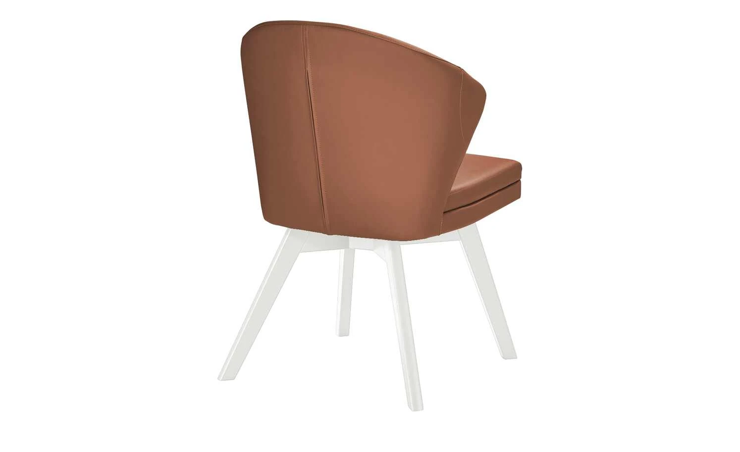 Berger & Rath Leder-Polsterstuhl Arcu | Cognac (Orange - Braun) Weiß-Creme 10 Berger & Rath Leder-Polsterstuhl Arcu | Cognac (Orange - Braun) Weiß-Creme – Bild 8