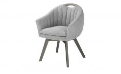 Berger & Rath Polsterstuhl mit Armlehne Lanx | Grau Londra (Hellgrau)