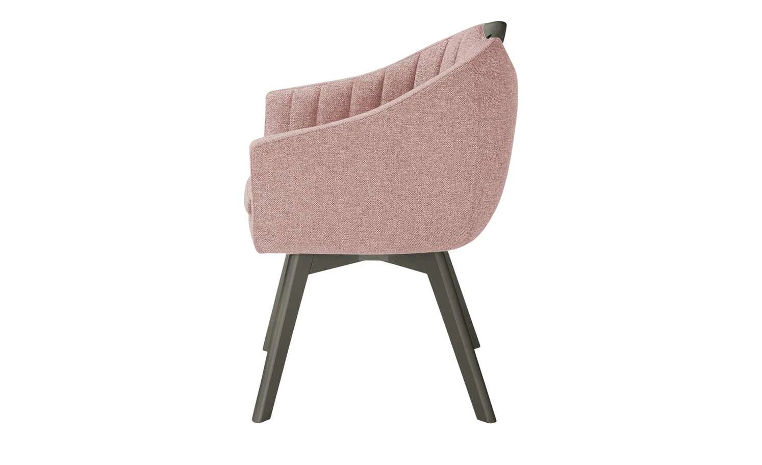 Berger & Rath Polsterstuhl mit Armlehne Lanx | Salmon (Rot) Londra (Hellgrau) 4 Berger & Rath Polsterstuhl mit Armlehne Lanx | Salmon (Rot) Londra (Hellgrau) – Bild 2