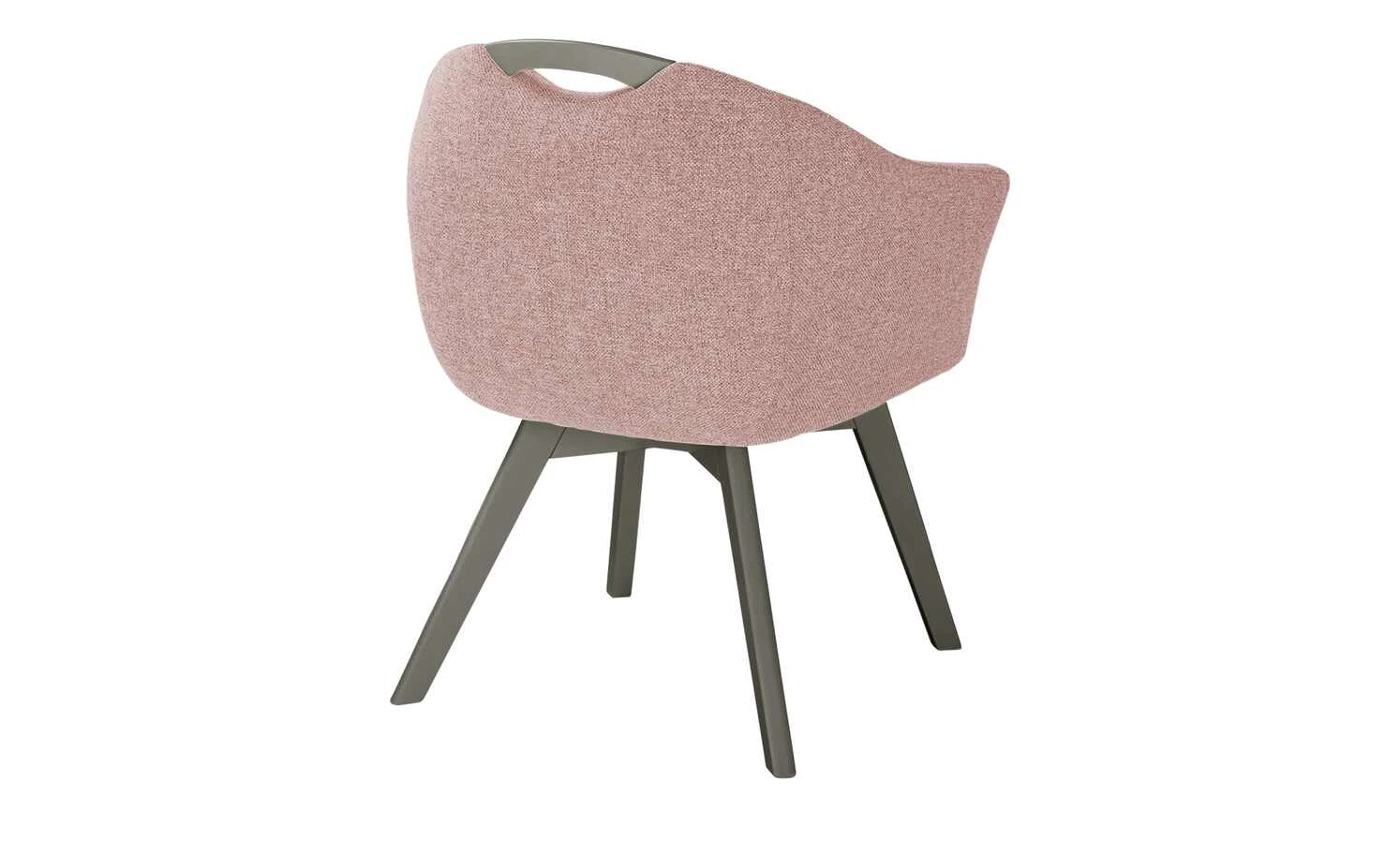 Berger & Rath Polsterstuhl mit Armlehne Lanx | Salmon (Rot) Londra (Hellgrau) 5 Berger & Rath Polsterstuhl mit Armlehne Lanx | Salmon (Rot) Londra (Hellgrau) – Bild 3