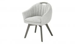 Berger & Rath Polsterstuhl mit Armlehne Lanx | Silver (Hellgrau) Londra (Hellgrau)
